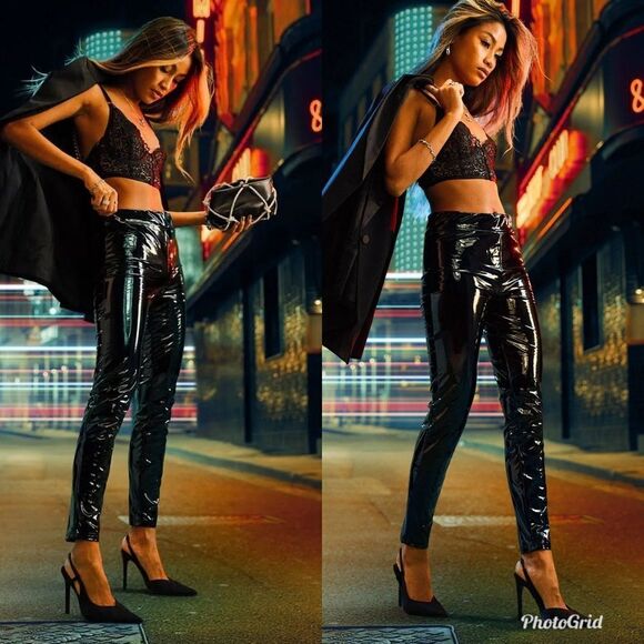 ASOS Design Vinyl Skinny Pants Leggings - Picture 1 of 10